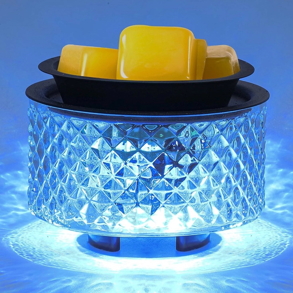 Blue NWT Crystal Wax and Candle Warmer - 2 Designs - Picture 5 of 10